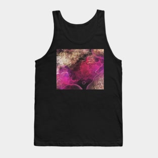 Abstract ink and gold foil Tank Top